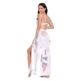thumbnail image 3 of FORMRS Womens Long Sarong Beach Wrap Semi-Sheer Bikini Skirt Bathing Swimsuit Cover Up, Cute Elephant, 3 of 7