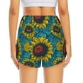 thumbnail image 3 of Picia Sunflowers Pattern Women's 2 in 1 Athletic Running Shorts High Waisted Workout Casual Gym Sweat Shorts with Comfy Liner Zipper Pockets-XX-Large, 3 of 9