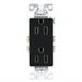 thumbnail image 2 of Eaton Wiring Devices 1107-9BK-BOX Duplex Receptacle, 2 -Pole, 15 A, 125 V, Back, Side Wiring, NEMA: 5-15R, Black, 2 of 2