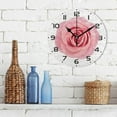 thumbnail image 3 of GZHJMY Coral Rose Flower Wall Clock, 10" Silent Non Ticking Round Clock, Oil Painting Easy to Read Clock for Living Room Bedroom Bathroom Home Decor Holiday Gifts, 3 of 7