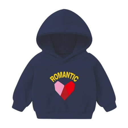 

Nrmvnmi Fashion Hoodie For Little Girls Boys Cute Love Heart Print Crew Neck Long Sleeve Polyester Fiber Pullover Hoodie Casual Comfortable Thick Clothings For Spring And Autumn