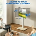 thumbnail image 6 of Portable Mobile TV Stand with Hidden Wheels for 24-65 Inch Flat & Curved Screens, White, 6 of 9