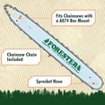 thumbnail image 6 of FORESTER 16" Replacement Chainsaw Bar & Chain Combo - 16in Length, .325 Pitch, .063 Gauge, A074 Mount - Replacement Chain Saw Parts Kit For Stihl, 6 of 7