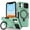 Lightgreen, variant on for iPhone 11 Case with Camera Sliding Cover, [Compatible with MagSafe] with Magnetic Ring Kickstand, Military Grade Heavy Duty Protection Phone Case for iPhone 11, Pink + White