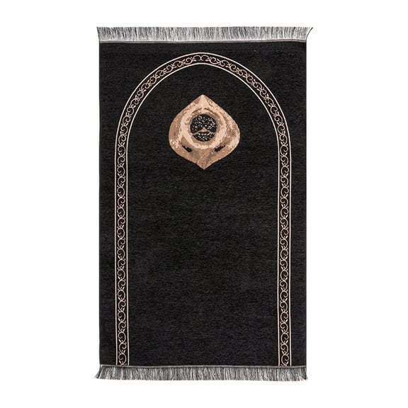 Muslim Prayer Rug with Tasbih Beads, Thick Non-Slip Islamic Prayer Mat, Luxurious Janamaz for Men & Women