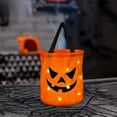 thumbnail image 5 of Nmdmisc Halloween LED Light Candy Bags, Halloween Party Pumpkin Bags, Halloween Treat Bags, Multipurpose Halloween Candy Bucket with Pumpkin Smile Face Birthday Party, 5 of 6