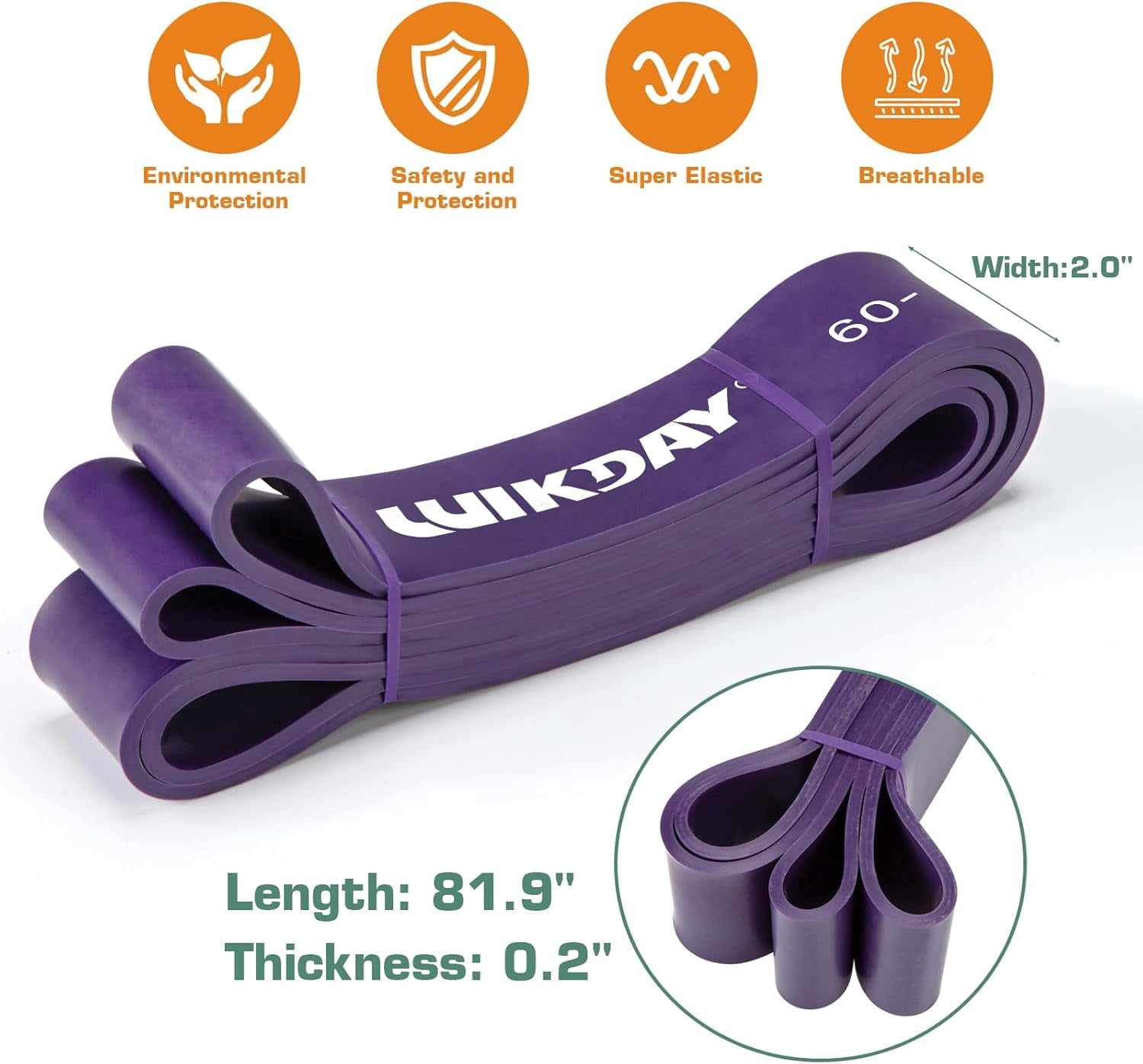 JJEAN-Resistance Bands for Working Out, Exercise Bands, Workout Bands, Pull Up Assistance Bands for Body Stretching Training Physical Therapy Muscle Training for Men & Women