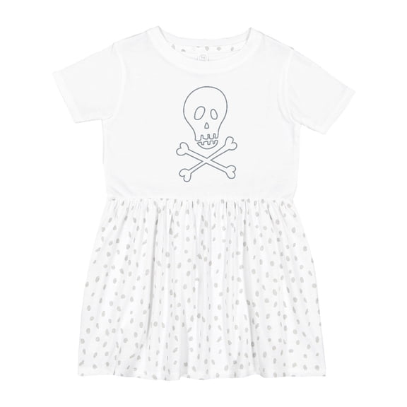 Inktastic Skull and Crossbones Girls Toddler Dress