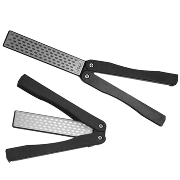 Outil de Jardin pour Moins de 10 Robinets, Aiguiseur Pliant de Poche, Double Taille-Ciseaux, Élagueurs Ou Pierre d'Aiguisage pour Jardin, Plein Air, Camping, Cuisine