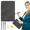 Dark Gray, variant on Back-to-schol!Erasable Reusable Whiteboard Notebook, Portable Writing Board for Study Daily Notes, Craft Tables for Adults with Storage, Blue