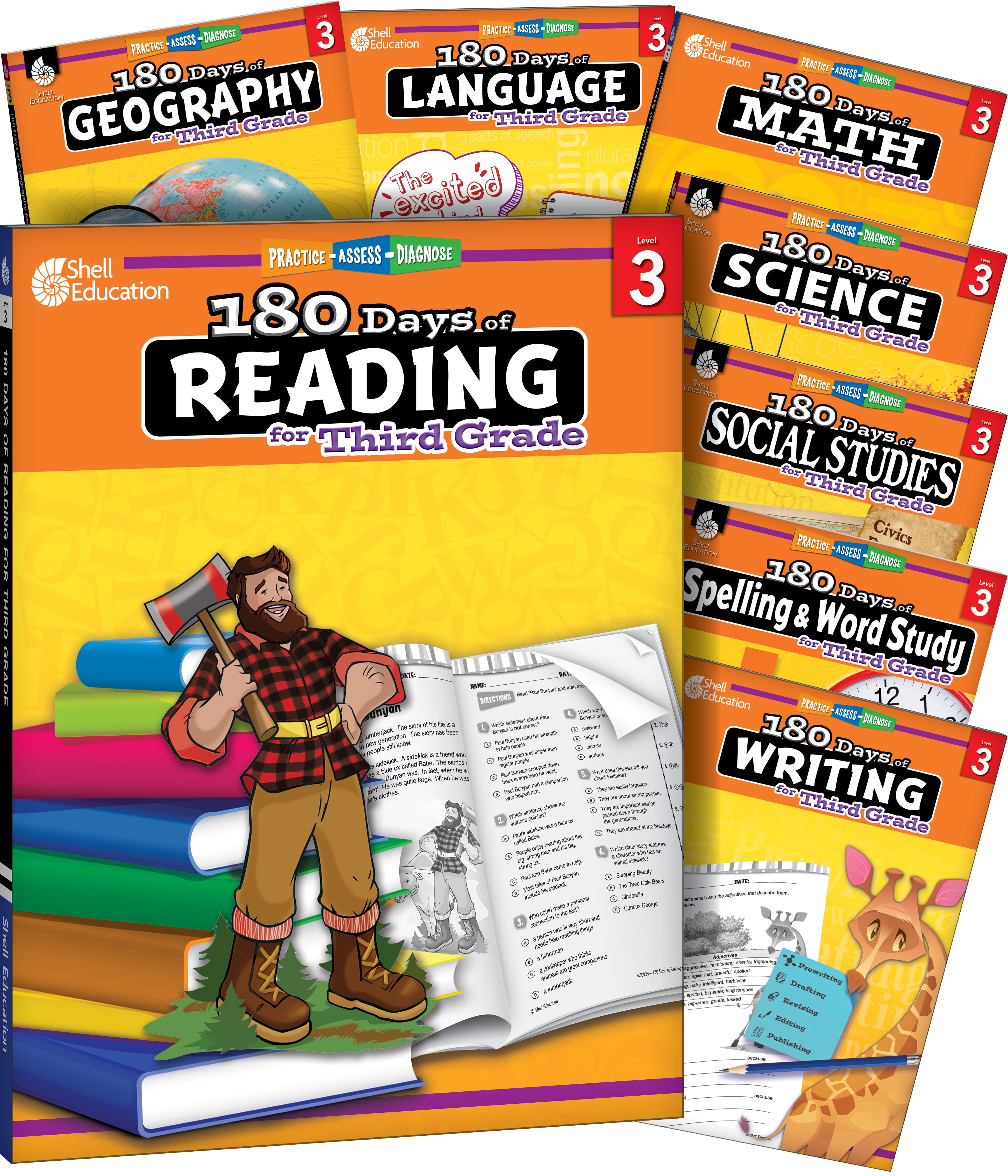 180 Days 3rd Grade All In One Skills Bundle 180 Days Of Reading