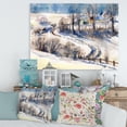 thumbnail image 2 of Designart ' Country Road In Winter Times Landscape I ' Traditional Canvas Wall Art Print, 2 of 4