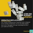 thumbnail image 3 of 10 PACK - Replacement Towel Bar End - Adjustable Replacement Towel Bar End Caps for End Durable Plastic Wall Mount, Universal Towel Bar End for for Bathroom, Outdoor Showers, and More, 3 of 7