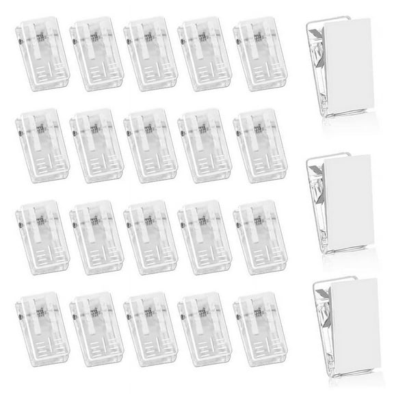 100PCS Self Adhesive Clips, Tapestry Clips Wall Clips Photo Clips Light Clips for Office Photo Christmas , Clear
