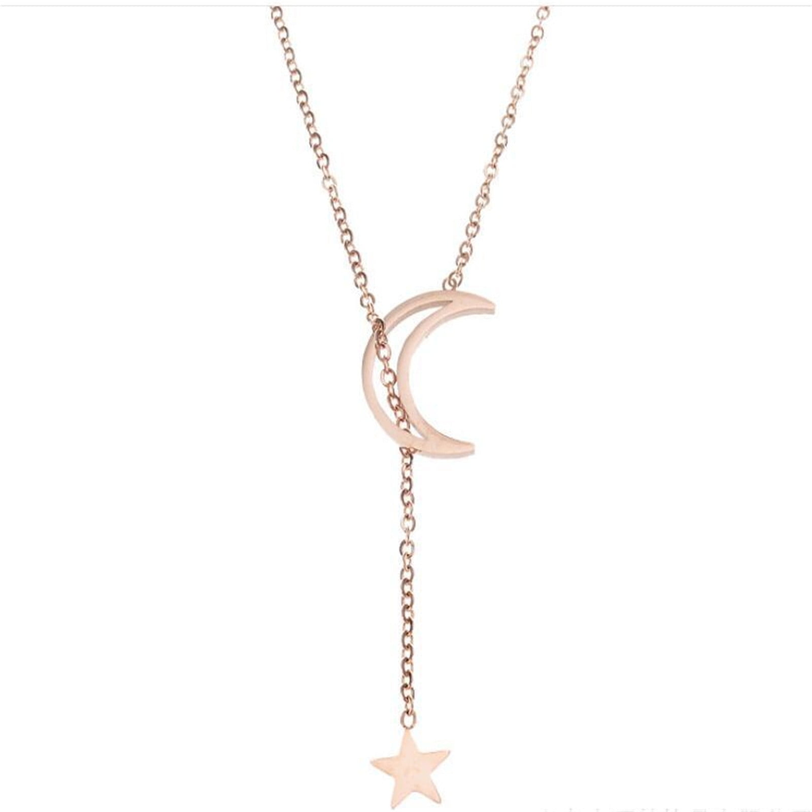 Rose Gold Amazon Star Necklace Zirconia Stars Rose Gold Sterling