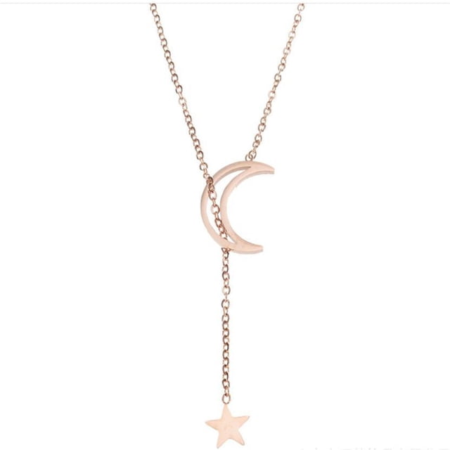 XWSHYW Collares Colgantes Collar Mujer Hueco Estrella Colgante Cadena, Novia