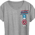 thumbnail image 3 of Marvel Captain America - Logo Stack - Women's Short Sleeve Graphic T-Shirt, 3 of 5
