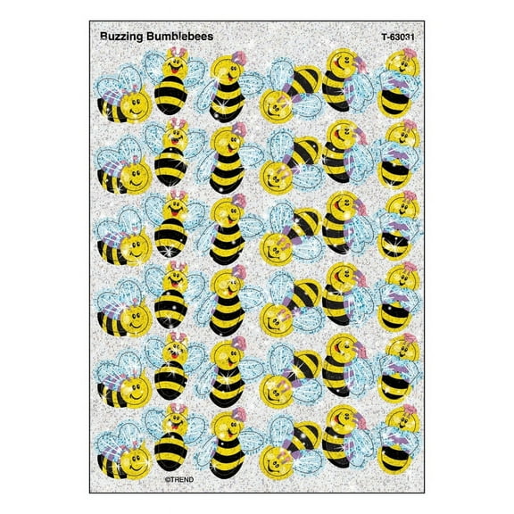 Buzzing Bumblebees Sparkle Stickers [T63031]