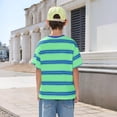 thumbnail image 6 of EnJoCho Boys Striped T Shirt Summer Cute Crew Neck Short Sleeve Tops Tween Cotton Casual Basic Soft Oversized Trendy Light Tees Boys Oversized Cotton T Shirt, 6 of 7