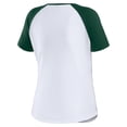 thumbnail image 3 of Women's WEAR by Erin Andrews White Miami Hurricanes Baseball Logo Raglan Henley T-Shirt, 3 of 5