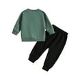 thumbnail image 3 of Gvdentm Toddler Boy Girl Clothes 2T 3T 4T 5T 6T 7T Fall Outfits Baby Pullover & Pants Sets Kids Winter 2Pcs Sweatsuit Green,6-7 Years, 3 of 9