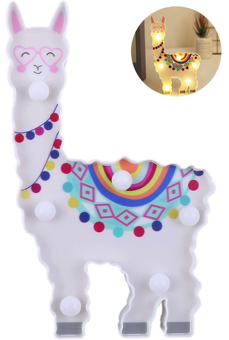 Color Changing Brand New Battery Powered Evriholder Llama Night Light 