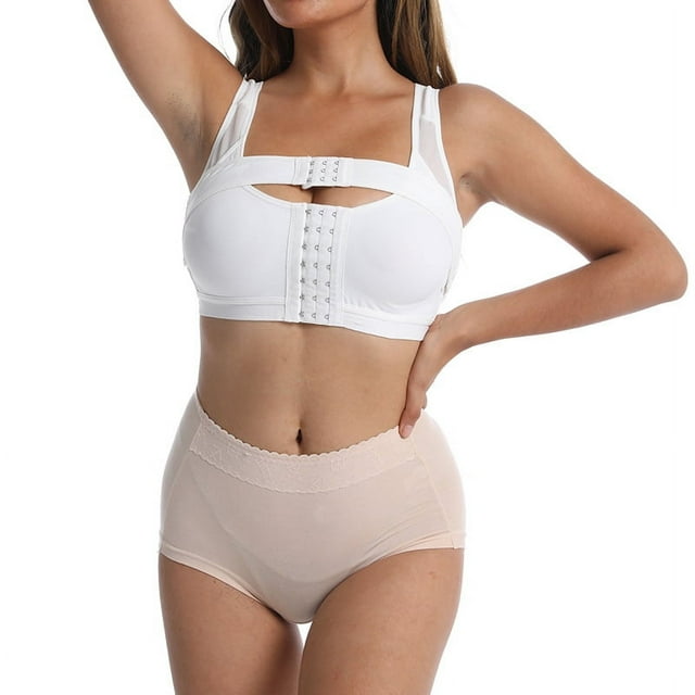 Women's Front Opening And Closing Wireless Daily Compression Bra, Postoperative Posture Bra With Chest Support Belt-HAPDEN