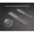 thumbnail image 2 of 2 Pcs Pet comb Electroplated stainless steel row comb, Pet Combs Stainless Steel Metal Comb Wide Tooth Comb&Dense Tooth Comb Flea Comb for Cats Dogs Dog Grooming Comb-Silver(Large + Small ), 2 of 6