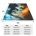 thumbnail image 3 of Honeii Red And Blue Flame Wave Dragon Print Fleece Blanket - Throw Blanket for Bed, Sofa, Couch, Camping, and Travel , Microplush Ultra Soft Warm Blanket-60"x50", 3 of 7