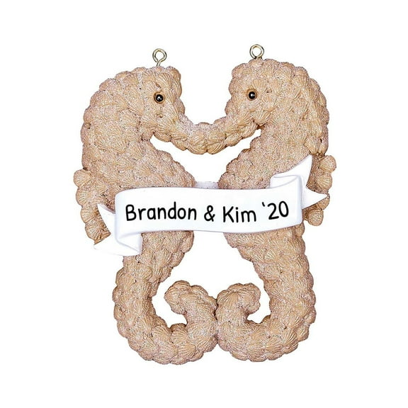 Ornaments by Elves Personalized Seahorse Couple Christmas Ornaments 2024 for Christmas Decoration