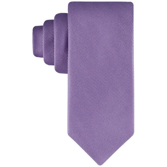 Calvin Klein Men Tie Necktie One Size Purple Solid