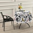 thumbnail image 7 of SKYSONIC 60" Leopard Glitter Round Table Cloth Animal Skin Polyester Tablecloth Washable Tablecover for Party Dinner Home Decor, 7 of 7