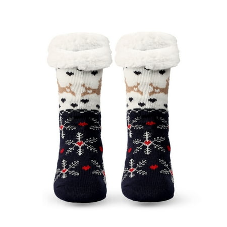 

Christmas Gifts Savings! TMOYZQ Christmas Fuzzy Slipper Socks for Women Fluffy Slipper Socks Winter Warm Wool Socks Plush Thick Boot Socks for Christmas Presents Holiday Party Supplies
