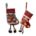 thumbnail image 2 of Advancent Medias navideñas Elk Bear con calcetines de pierna larga Candy Christmas Tree Hanger Goodie Bag Colgante Colgante Barra de gran Kits de decoración para fiestas Llevar, 2 of 6