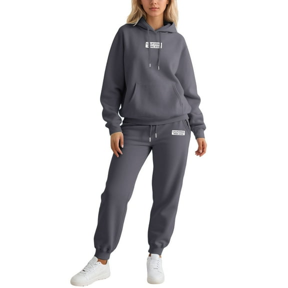 Women'S Sweatsuits - Long Sleeve Hoodie With Sweatpants Womens Matching Sets Fall Lounge Sets