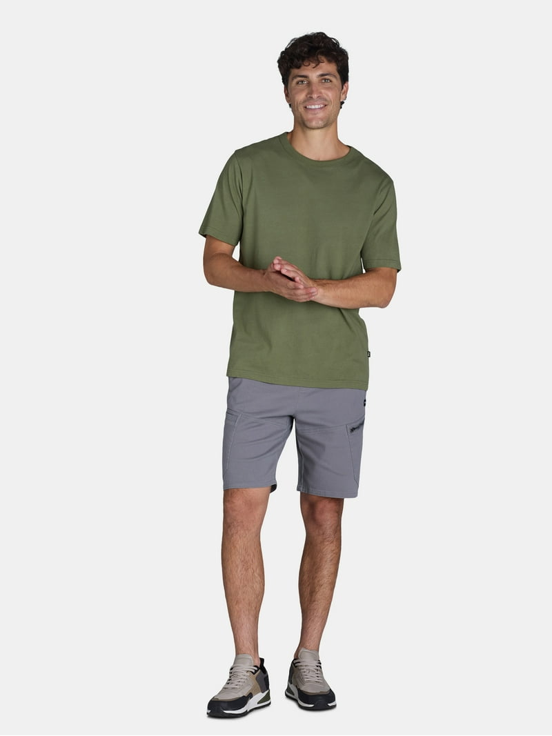 パンツ Stretch Twill Shorts Tony Hawk Men's Stretch Twill Cargo Shorts with Zip Pockets