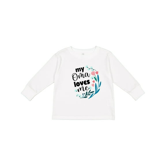 Inktastic My Oma Loves Me Girls Girls Long Sleeve Toddler T-Shirt