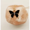 thumbnail image 2 of Black Enamel Butterfly Necklace, Gold Tone, 2 of 4