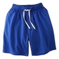 thumbnail image 2 of zeranth Men Summer Casual Shorts Elastic Drawstring Waistband Pockets Athletic Shorts Solid Color Wide Leg Quick-drying Fitness Shorts, 2 of 7