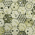 thumbnail image 1 of oneOone Rayon Light Green Fabric Geometrical Hexagon Stone Texture Sewing Craft Projects Fabric Prints By Yard 56 Inch Wide, 1 of 4