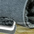 thumbnail image 6 of ZENELESS Fluffy Rug for Bedroom,8x10ft Tie-Dye Black and Gray Stripes Anti-Skid Shaggy Carpet Perfect for Living Room, Bedroom, 6 of 6