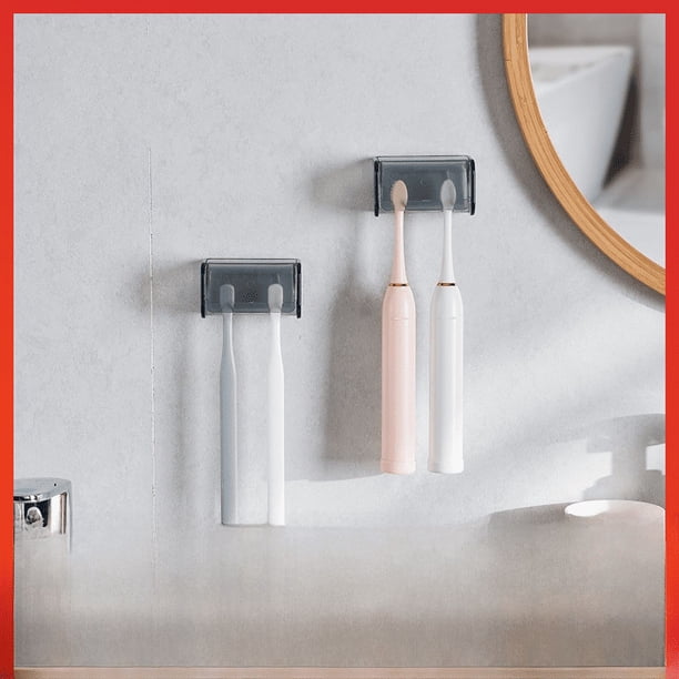 Estante de almacenamiento de cepillos de dientes de estilo japonés Vaso de enjuague bucal sin orificios Vaso de cepillado Inodoro montado en la pared Herramientas dentales eléctricas montadas en la