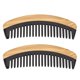 thumbnail image 1 of 2X Peine - Peine de Desenredo de Madera de Dientes Anchos para Cabello Rizado, 1 of 5