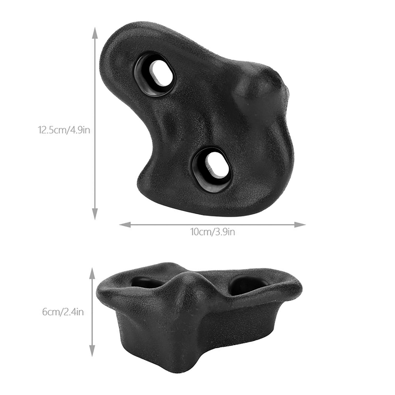 10PCS Plastic Textured Rock Climbing Stone Rocks Wall Stones Kids Assorted Kit Bolt Black