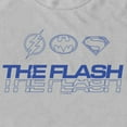thumbnail image 2 of Men's The Flash Heroes Classic Blue Emblems  Graphic Tee Silver Medium, 2 of 4