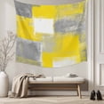 thumbnail image 5 of Yellow Grey Tapestry for Bedroom Wall Hanging Tapestry, Rustic Mottled Oil Painting Abstract Texture Ceiling Backdrop Tapestries Poster Blanket Wall Decor for Teens Room Living Room Dorm 59" x 90", 5 of 8