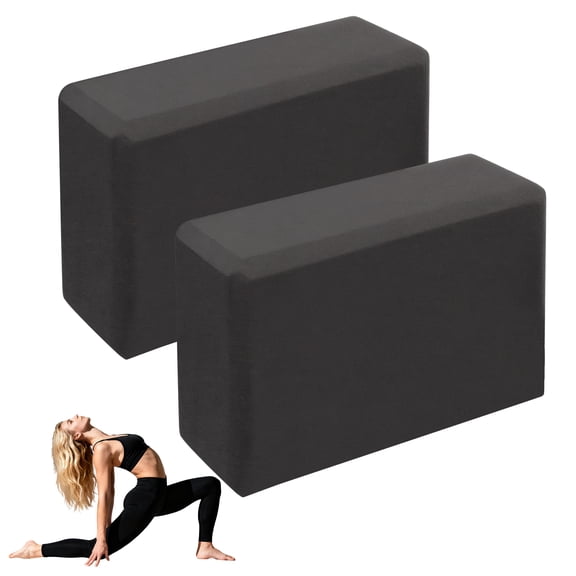 Leikefitness Yoga Blocks 2 pack, lightweight high density eva foam soft non-slip for yoga, pilates, meditation 9"x6"x3"