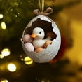 thumbnail image 5 of Wadada Christmas Birds Eggs Animals Ornament, Cute Christmas Happy Farm Christmas Eggs Baby Animals Decoration, Christmas Ducks Dinosaur Snake Eggs Christmas Ornaments Christmas Tree Pendant, 5 of 6