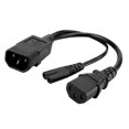 thumbnail image 3 of IEC320 C14 a C13 + C7 Enchufes Cable de Fuente de Alimentación 1 a 2 PDU / Servidor UPS con, 3 of 8