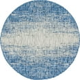 thumbnail image 3 of Unique Loom Outdoor Modern Collection Area Rug - Ombre (4' 1" Round Blue/Ivory), 3 of 7
